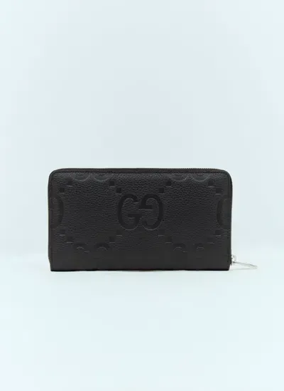 Gucci Jumbo Gg Travel Document Case In Black