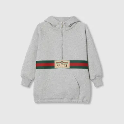 Gucci Cotton Jacket With Label In Grey