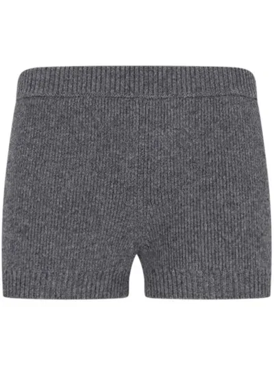 Gucci Knitted Wool Shorts In Grey