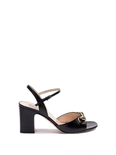 Gucci Horsebit Sandals In Black  