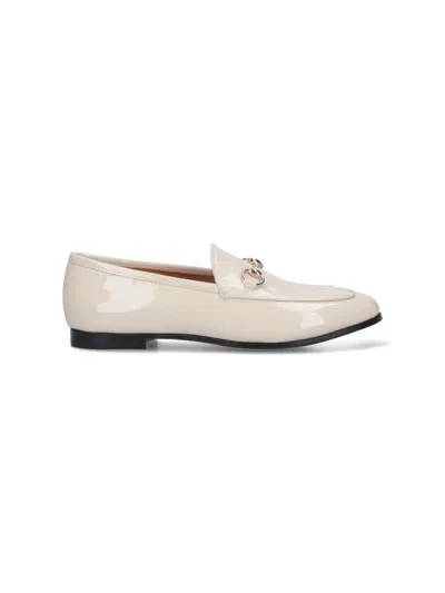 Gucci Loafers With "jordan" Clamp In Cream