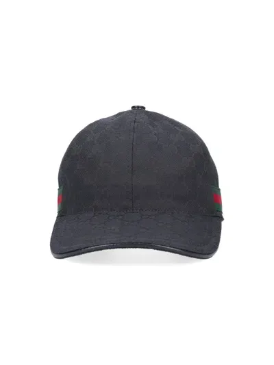 Gucci Logo Baseball Hat In Black