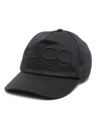 Gucci Gg Embossed Baseball Cap In Black