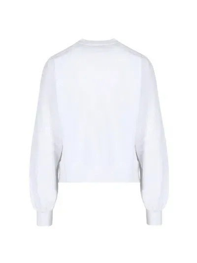 Gucci Logo Crewneck Sweatshirt In White