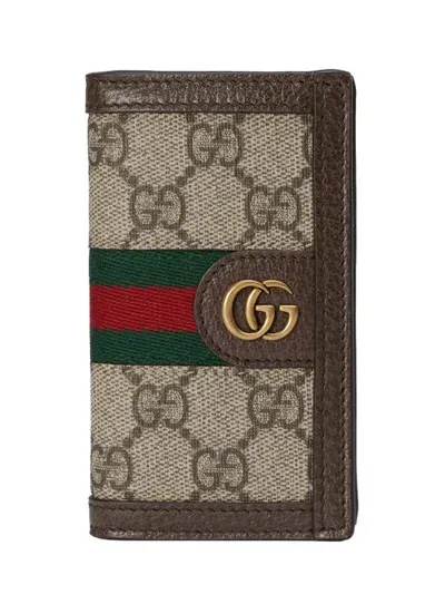 Gucci Logo Embroidered Bifold Wallet In Multi