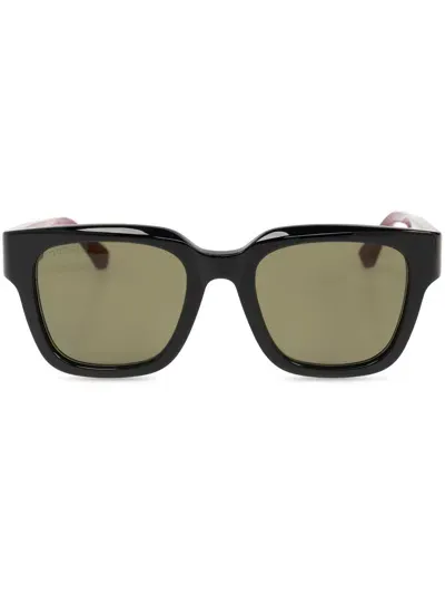 Gucci Low Nose Bridge Sunglasses In Schwarz