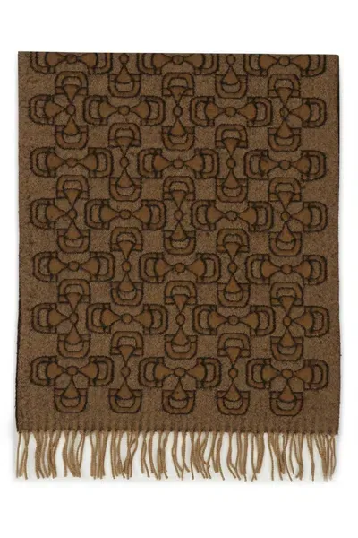 Gucci Luxurious Cashmere Scarf For Men In Beigebrown