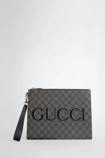 Gucci Man Grey Clutches & Pouches