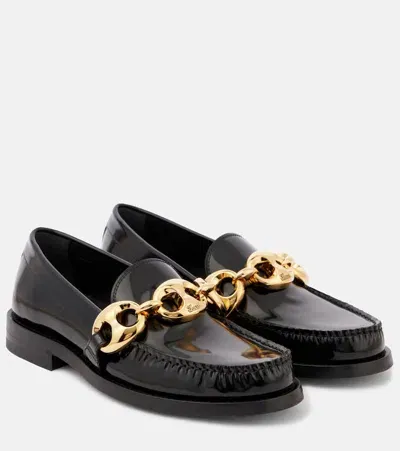 Gucci Marina Leather Loafers In Black