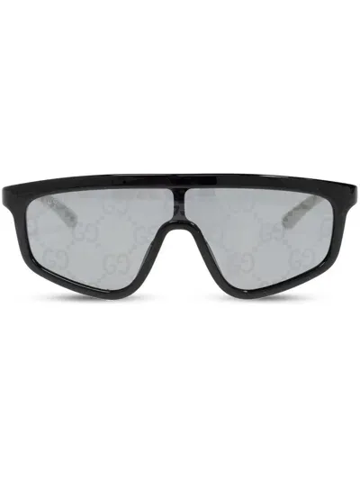 Gucci Mask Frame Sunglasses In Black