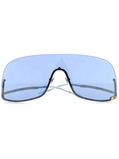 Gucci Mask-frame Sunglasses In Blue