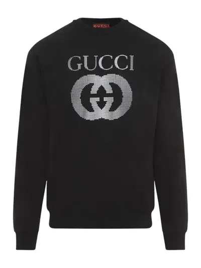 Gucci Logo Sweatshirt In Black