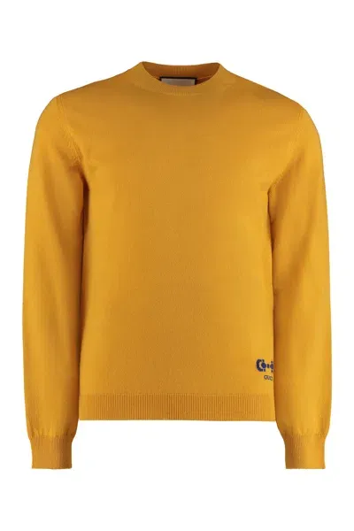 Gucci Knit Cashmere Jumper In Mustard