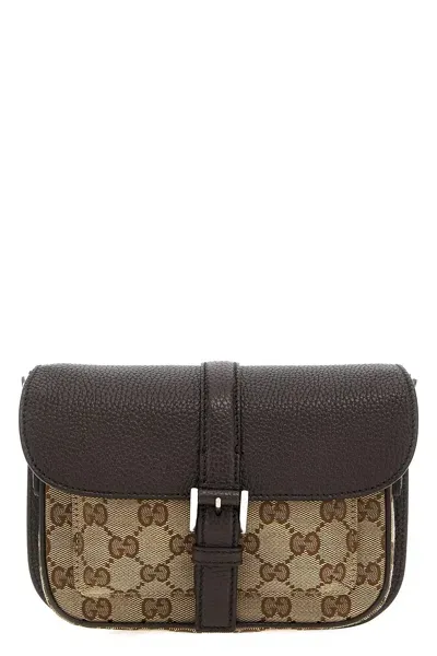 Gucci Mini Gg Crossbody Bag In Brown