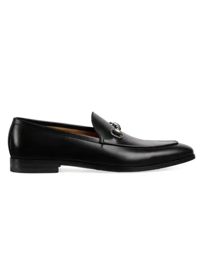 Gucci Next Horsebit Hardware Leather Loafers In Black