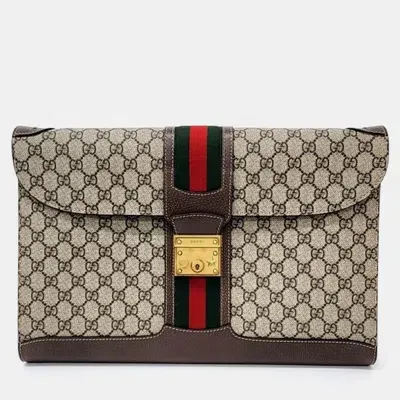 Pre-owned Gucci Messenger Bag In Beige