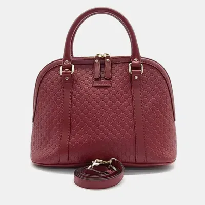 Pre-owned Gucci Micro Cimaline Tote Bag In Red