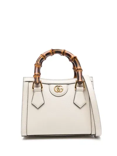 Gucci Mini Diana Leather Tote Bag In White