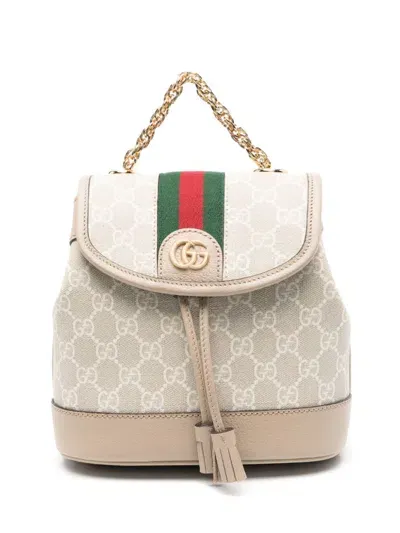 Gucci Mini Ophidia Backpack In Neutrals