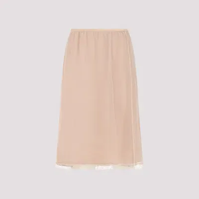 Gucci Nude Beige Skirt In Neutrals