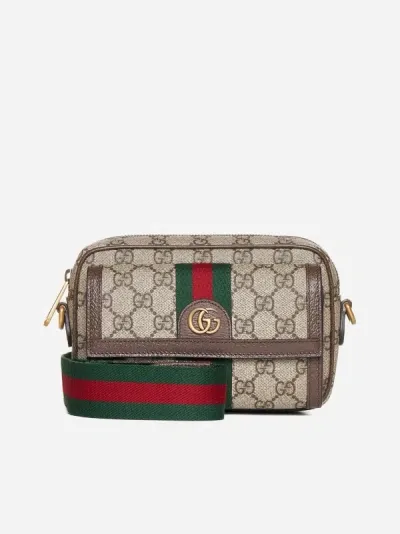 Gucci Ophidia Gg Supreme And Leather Mini Bag