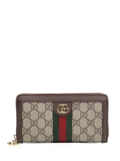 Gucci Ophidia Gg Zip Around Wallet In Multi