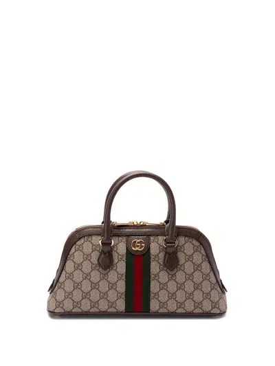 Gucci Ophidia Gg Small Size Handbag In Brown