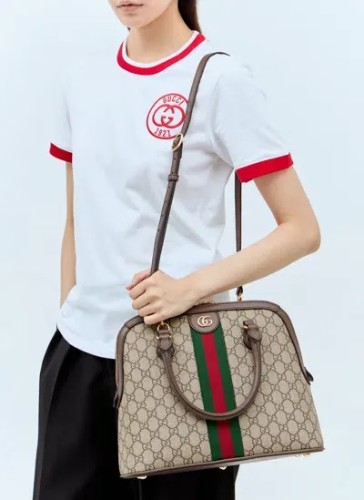 Gucci Ophidia Medium Handbag In Brown