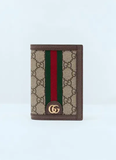 Gucci Ophidia Passport Case In Brown