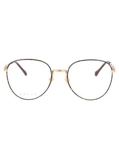 Gucci Optical In 002 Havana Gold Transparent