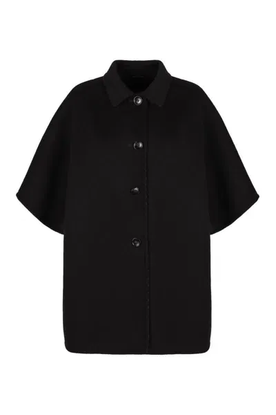 Gucci Pea Coat In Black