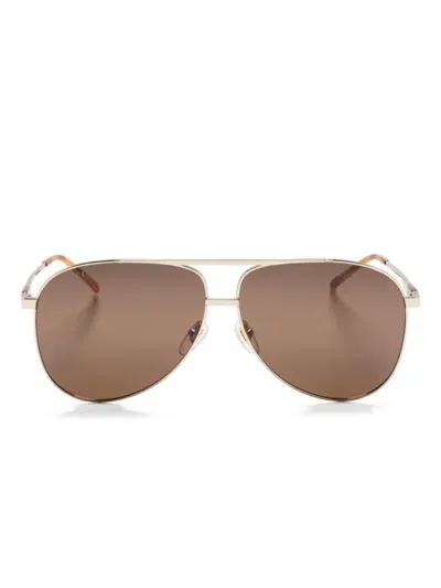 Gucci Pilot-frame Sunglasses In Neutrals