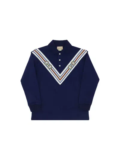 Gucci Kids' Polo Shirt In Night Sky