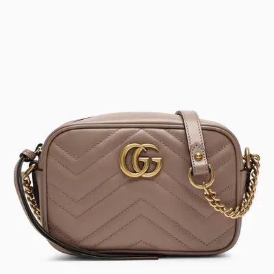 Gucci Gg Marmont Mini Leather Shoulder Bag In Pink