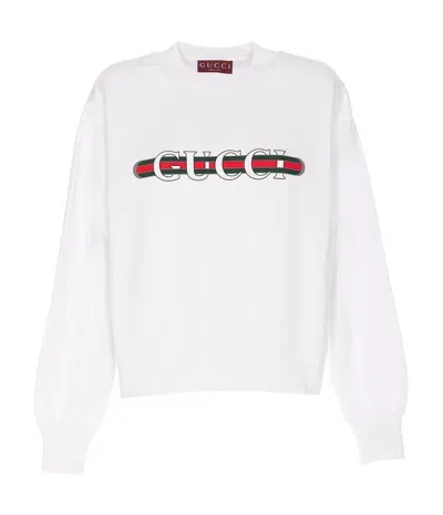 Gucci Print Sweatshirt In White