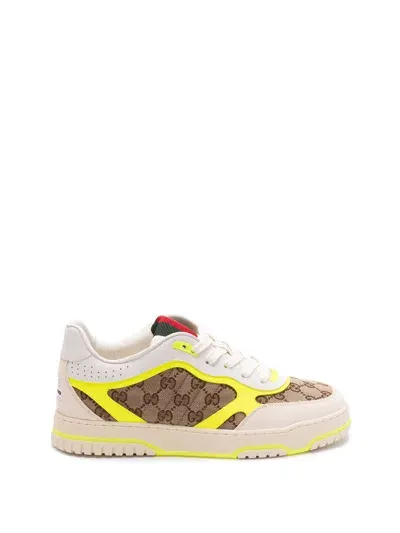 Gucci Re-web Gg Canvas Sneakers In Neutrals