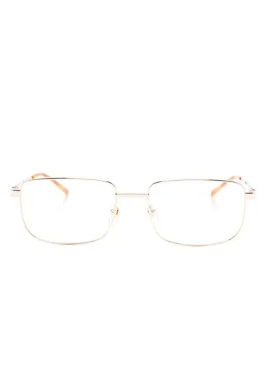 Gucci Rectangle-frame Glasses In Gold