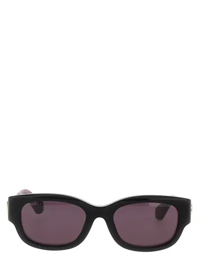 Gucci Rectangular Sunglasses In Black