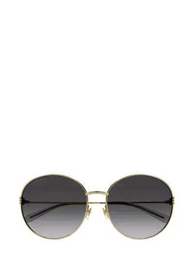 Gucci Eyewear Round Frame Sunglasses In Gold