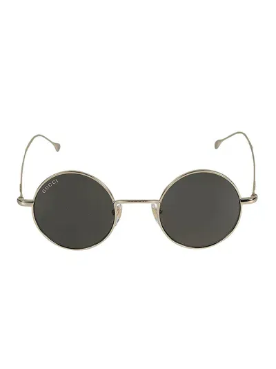 Gucci Round Sunglasses In Gold