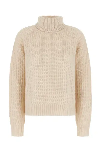 Gucci Sand Cashmere Blend Oversize Sweater In White