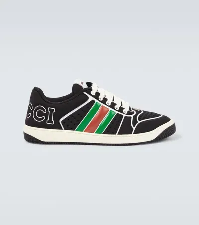 Gucci Screener Logo Sneakers In Black