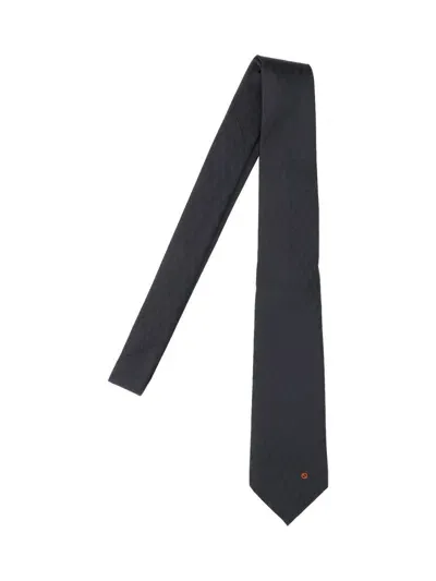 Gucci Silk Tie In Black  