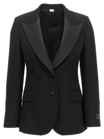 Gucci Single-breasted Blazer In Black