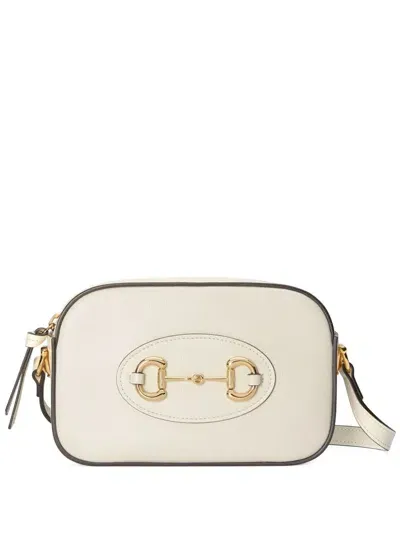 Gucci Small Horsebit 1955 Shoulder Bag In White