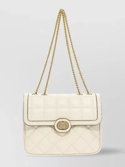 Gucci Small Deco Shoulder Bag In White