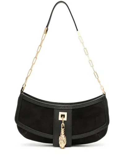 Gucci Small Tiger Head Shoulder Bag In Black