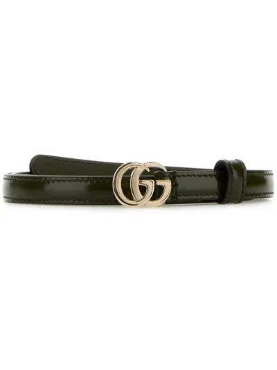 Gucci Spice Lux Leather Belt In Green