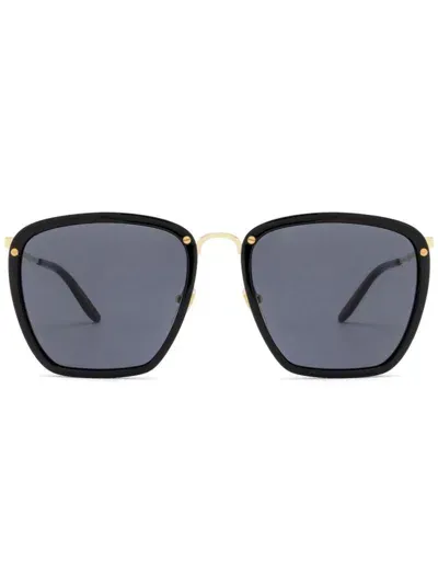 Gucci Square Frame Sunglasses In 黑色