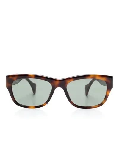 Gucci Square-frame Sunglasses In Brown